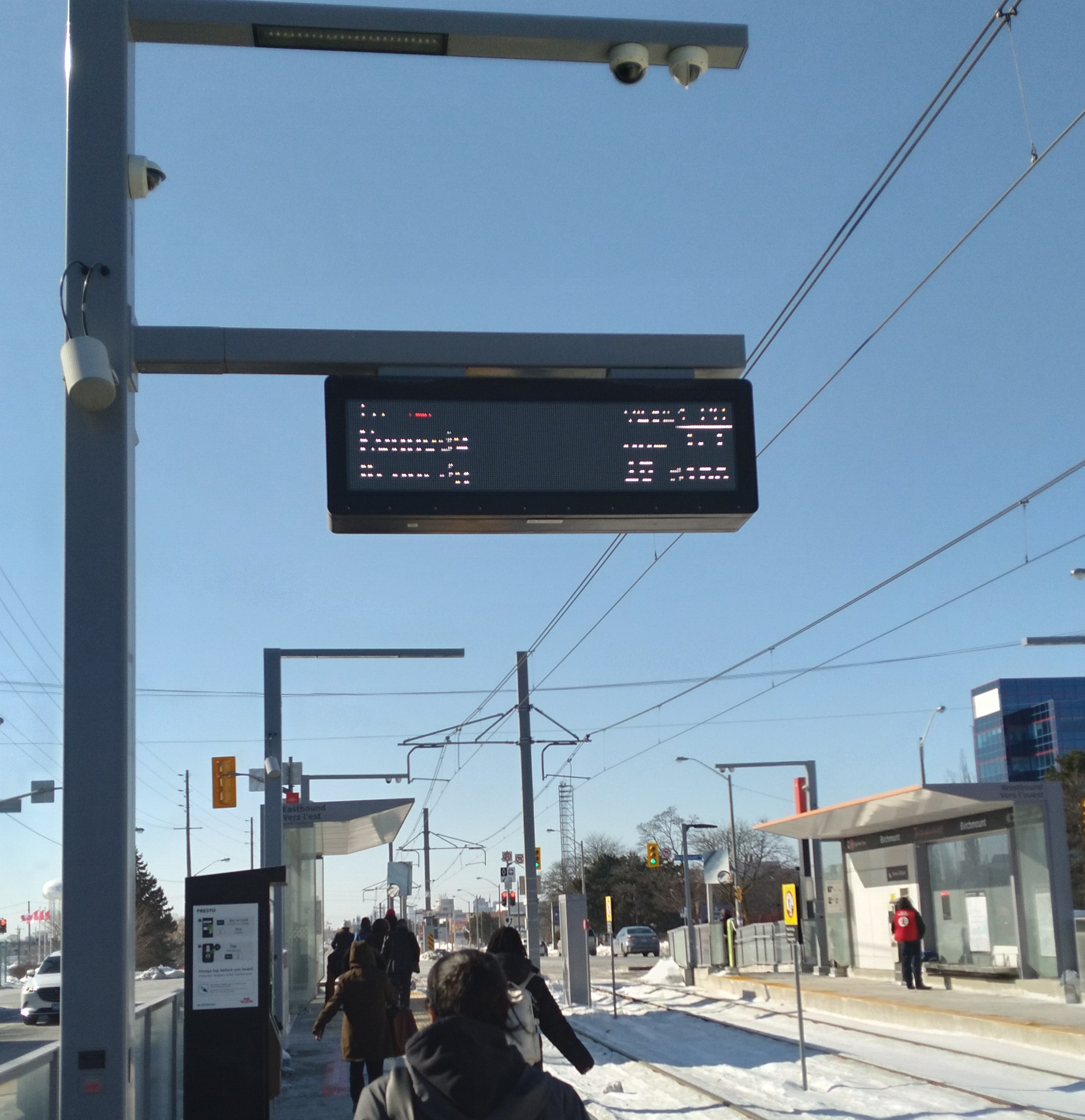 Surface station with left-turn restriction