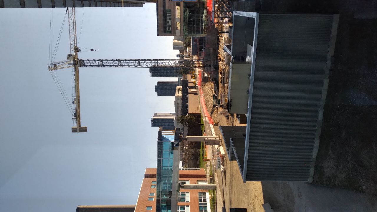 Mostly clear construction site, April 2025