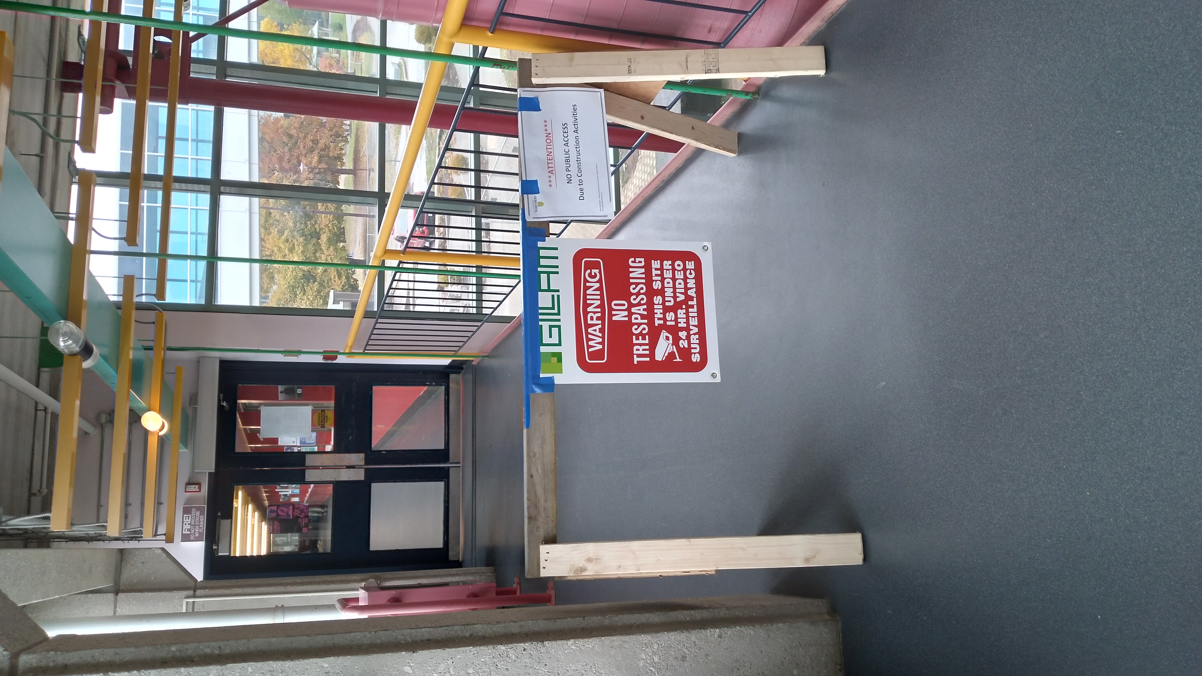 Early bridge closure from the Davis Centre (DC) side