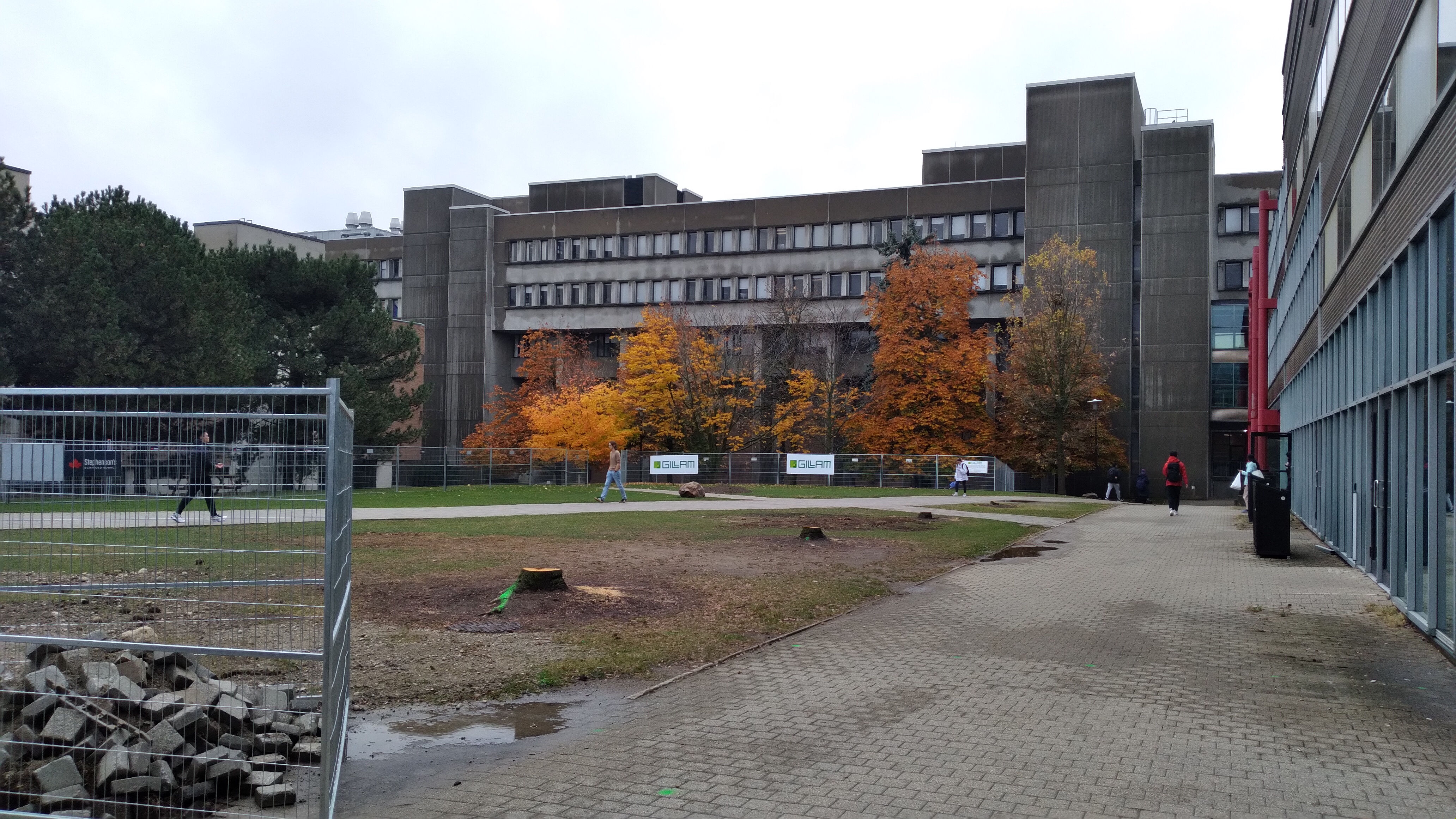 Opened gates prior to construction