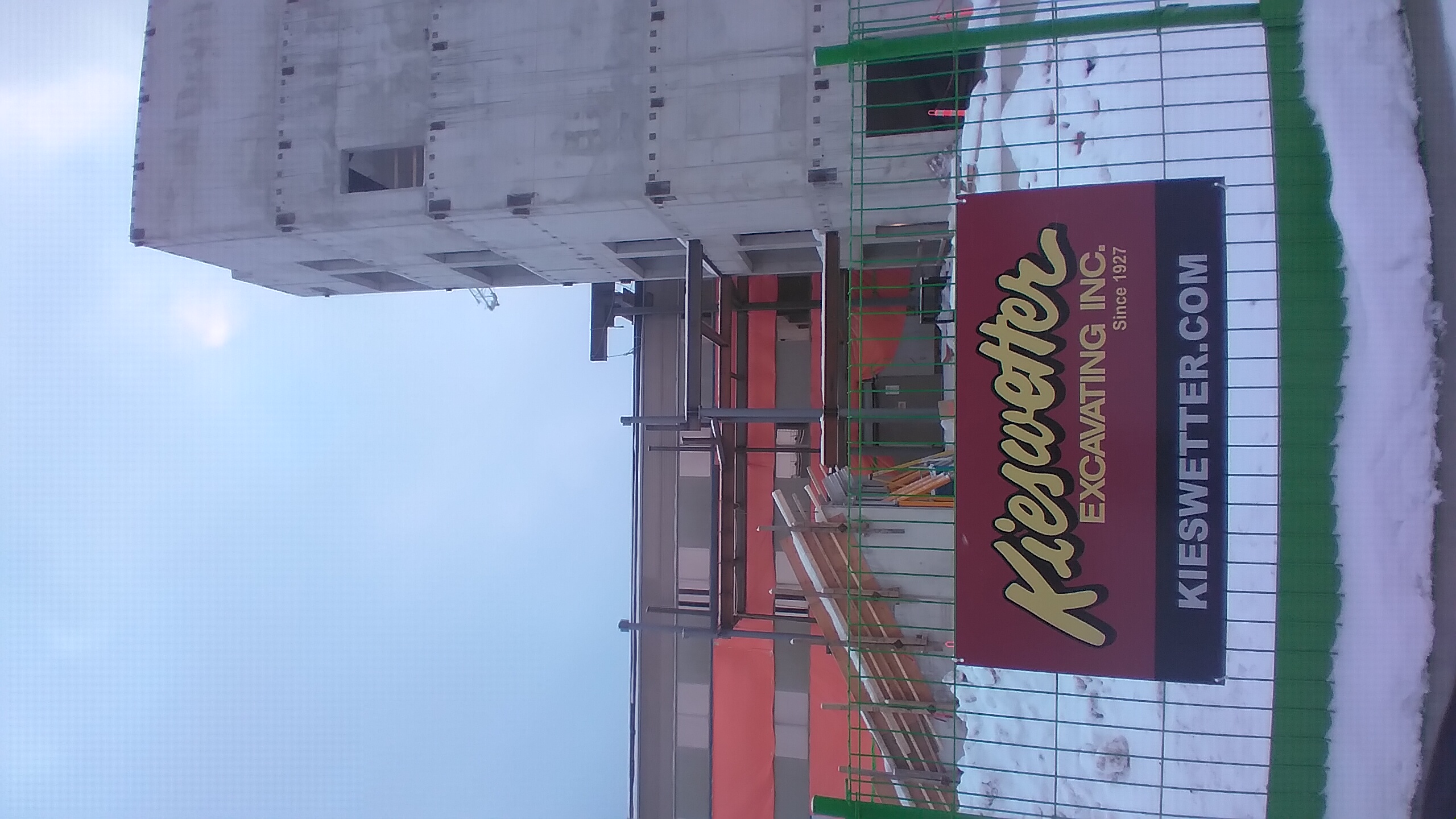 Northeast extent of steel frame, December 2025