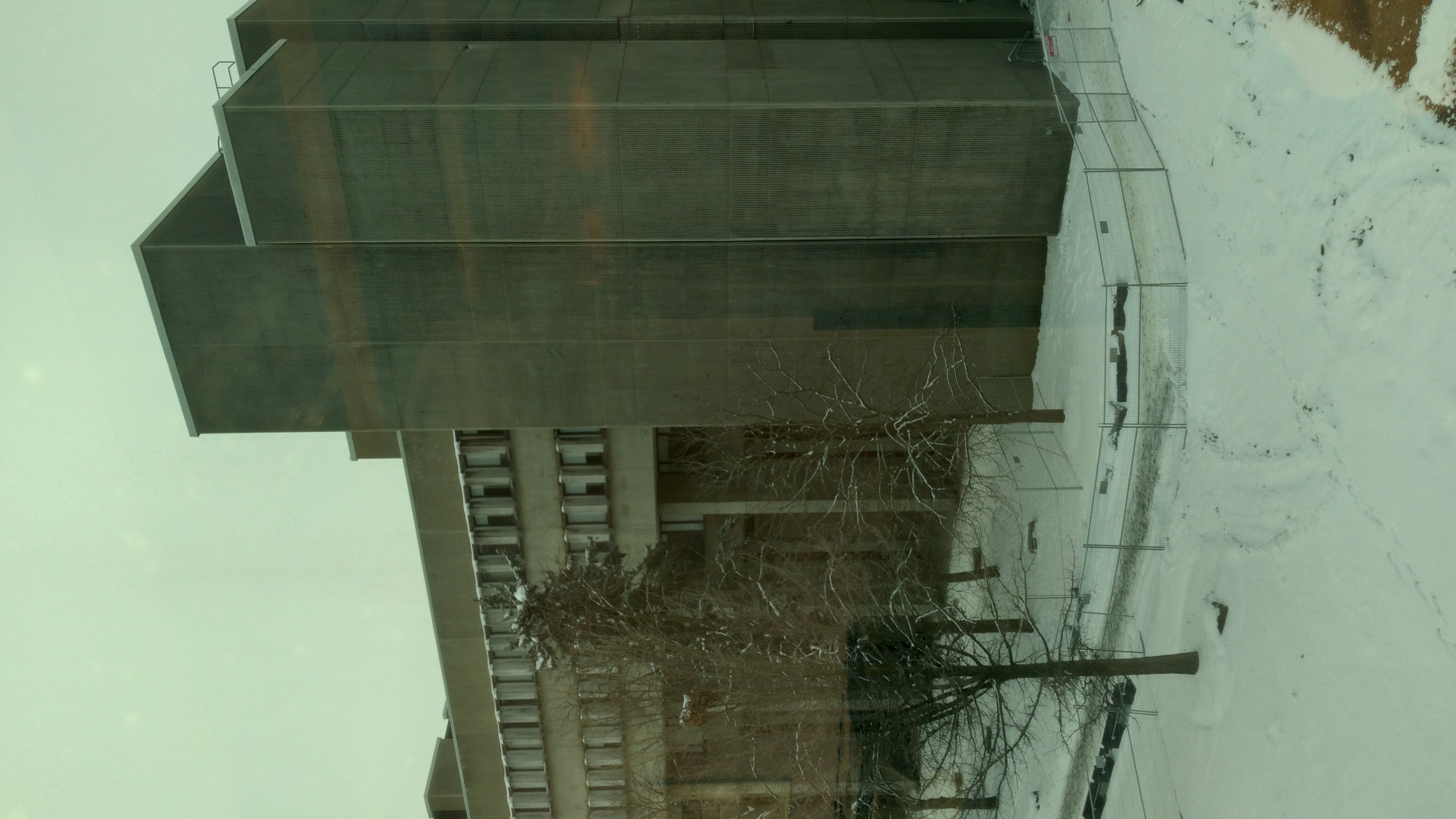 Empty construction site in January 2025