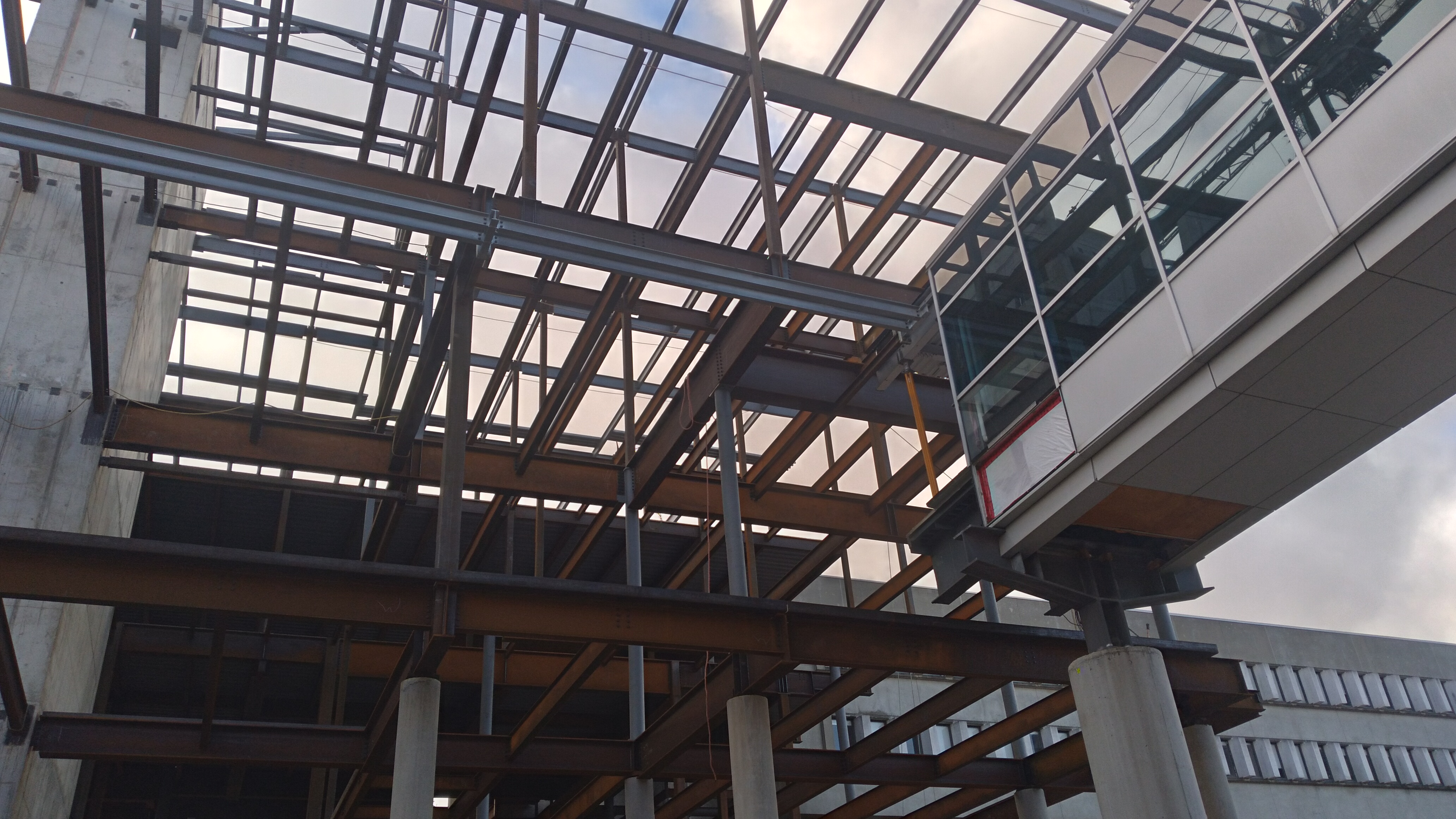 Mostly complete steel construction, November 2025.