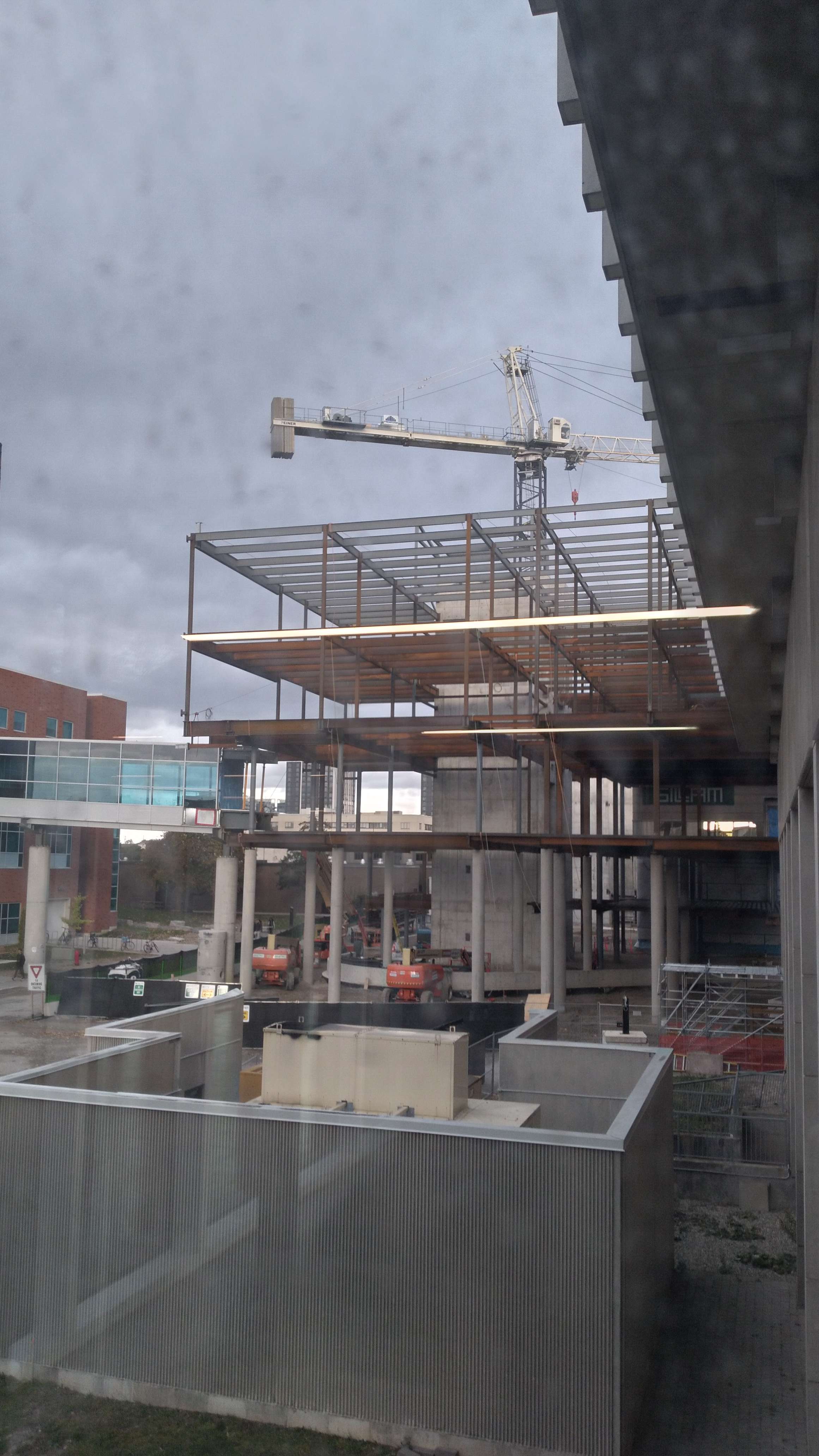 Mostly complete steel construction, October 2025