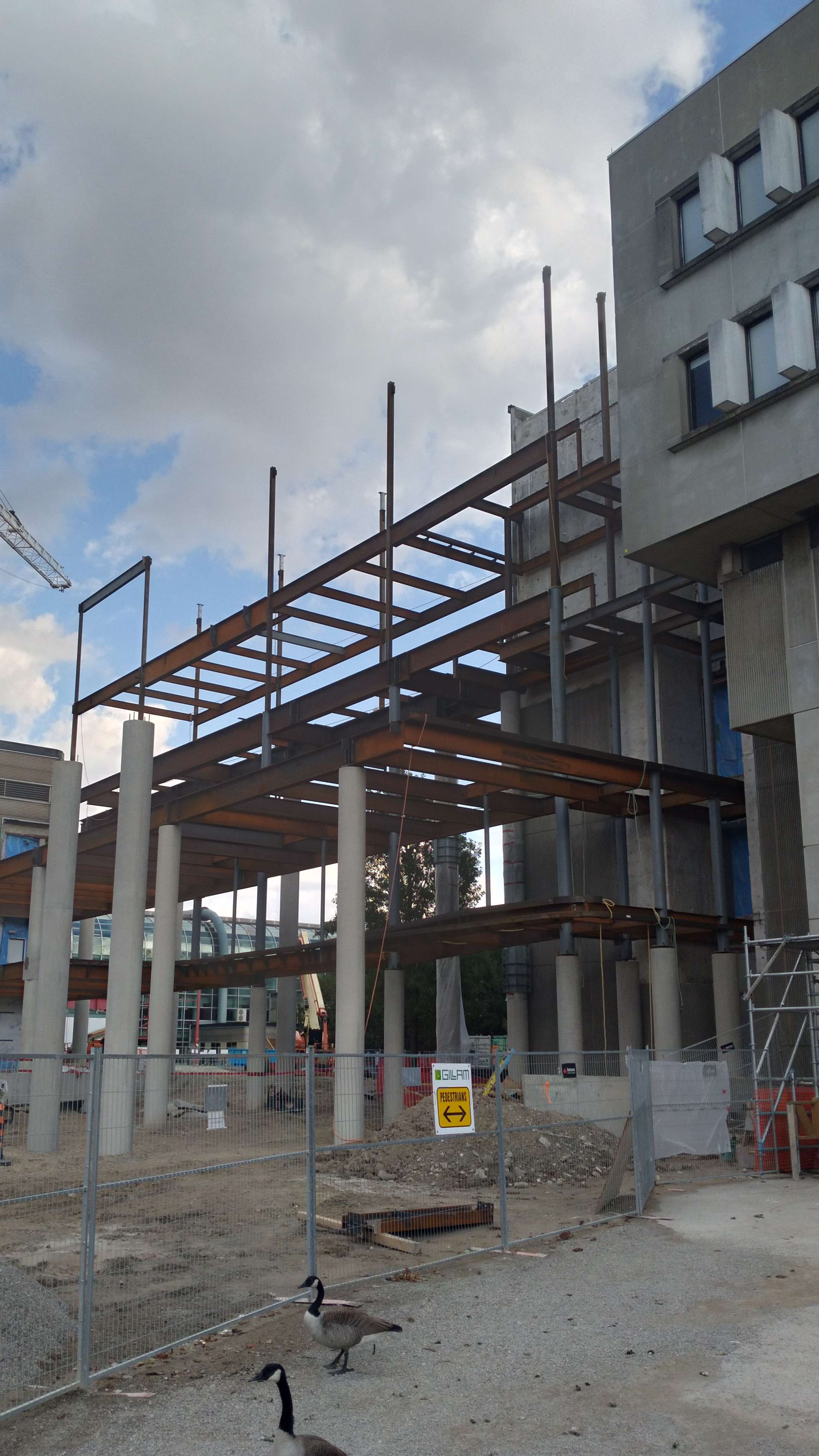 A closer look at the steel construction, September 2025